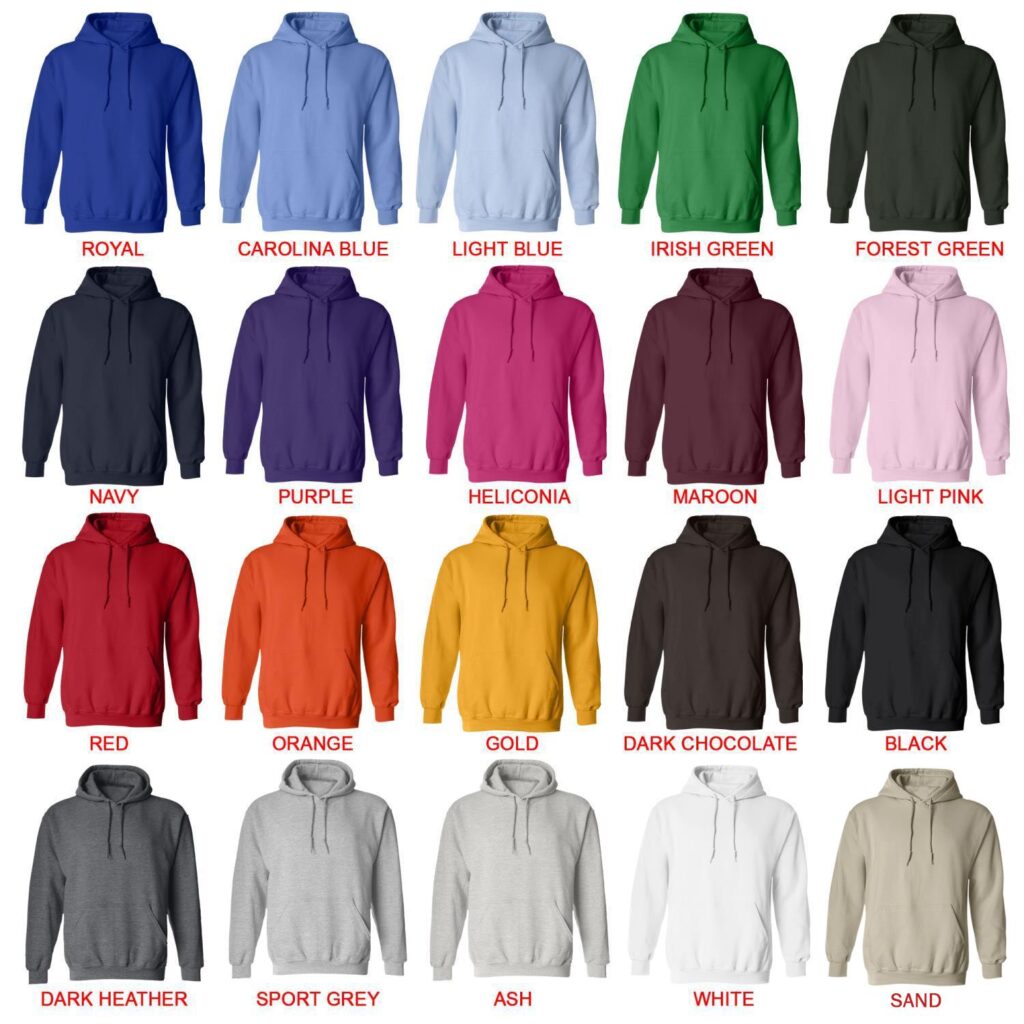 hoodie color chart 1 - Samurai Champloo Merch