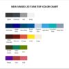 tank top color chart 1 - Samurai Champloo Merch