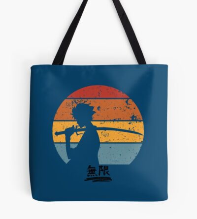 Samurai Champloo Mugen Sunset Silhouette, Mugen Samurai Champloo Black Text Tote Bag Official Samurai Champloo Merch