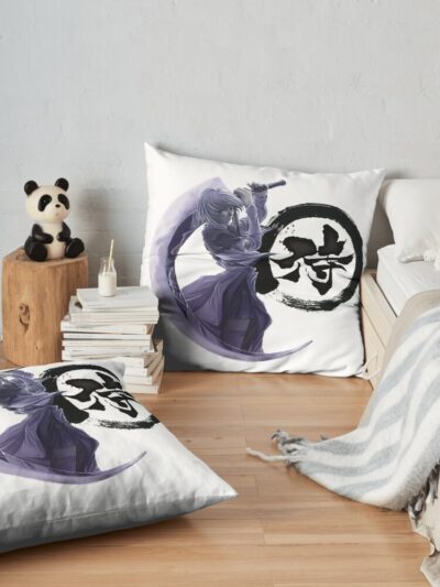 Ronin Swordgirl Throw Pillow Official Samurai Champloo Merch