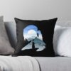 Samurai And Moon Throw Pillow Official Samurai Champloo Merch