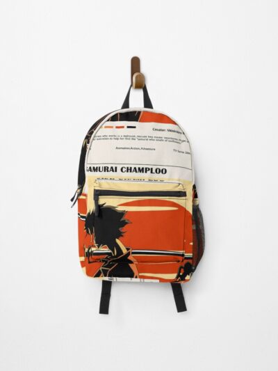 Anime Samurai Champloo Summary Poster Design Backpack Official Samurai Champloo Merch