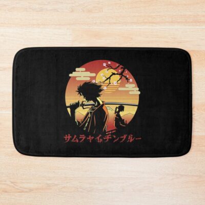 Mugen And Jin Champloo Japanese Sunset Bath Mat Official Samurai Champloo Merch