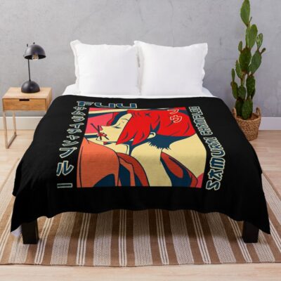 Graphic Samurai Anime Champloo Fuu Throw Blanket Official Samurai Champloo Merch