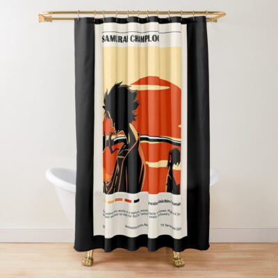 Anime Samurai Champloo Summary Shower Curtain Official Samurai Champloo Merch